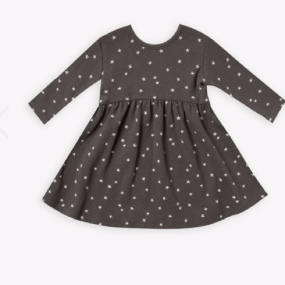 Quincy Mae rivaled long sleeve coal dress 0-3 mo